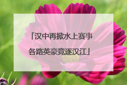 汉中再掀水上赛事 各路英豪竞逐汉江