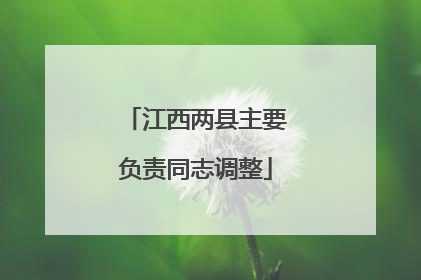江西两县主要负责同志调整