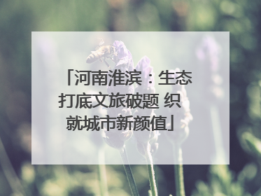 河南淮滨：生态打底文旅破题 织就城市新颜值