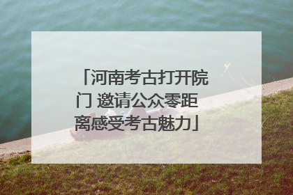 河南考古打开院门 邀请公众零距离感受考古魅力