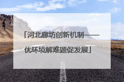 河北廊坊创新机制——优环境解难题促发展