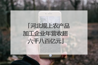 河北规上农产品加工企业年营收超六千八百亿元