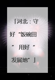 河北：守好“饭碗田” 用好“发展地”