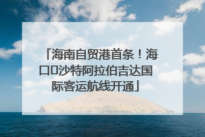 海南自贸港首条！海口⇌沙特阿拉伯吉达国际客运航线开通