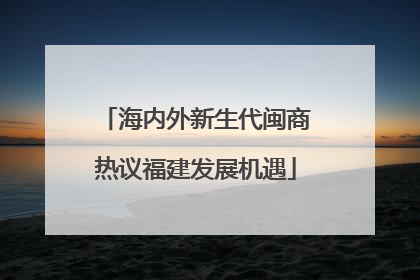 海内外新生代闽商热议福建发展机遇