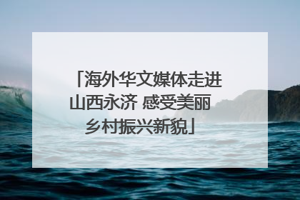 海外华文媒体走进山西永济 感受美丽乡村振兴新貌