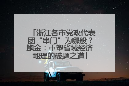 浙江各市党政代表团“串门”为哪般？鲍金：重塑省域经济地理的破题之道