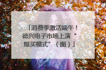 消费季激活端午！德兴电子市场上演“爆买模式”（图）