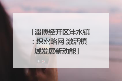 淄博经开区沣水镇：织密路网 激活镇域发展新动能