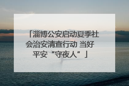 淄博公安启动夏季社会治安清查行动 当好平安“守夜人”