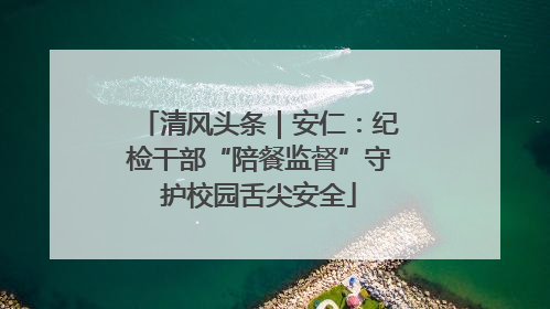 清风头条｜安仁：纪检干部“陪餐监督”守护校园舌尖安全