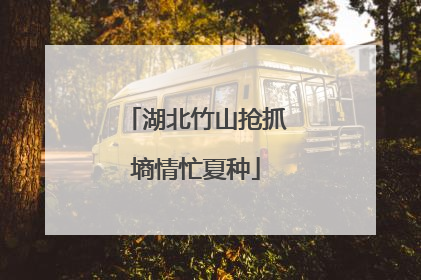 湖北竹山抢抓墒情忙夏种