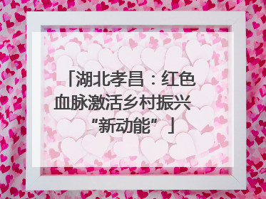湖北孝昌：红色血脉激活乡村振兴“新动能”