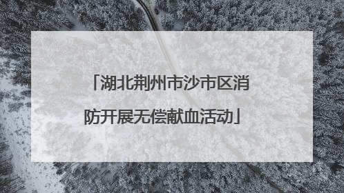 湖北荆州市沙市区消防开展无偿献血活动