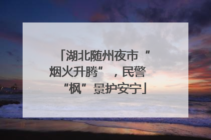 湖北随州夜市“烟火升腾”，民警“枫”景护安宁