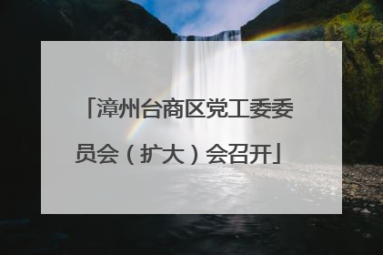 漳州台商区党工委委员会（扩大）会召开