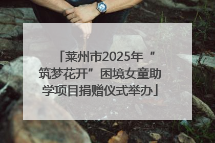 莱州市2025年“筑梦花开”困境女童助学项目捐赠仪式举办