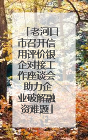 老河口市召开信用评价银企对接工作座谈会 助力企业破解融资难题