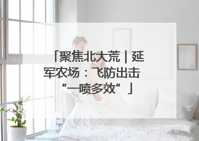 聚焦北大荒｜延军农场：飞防出击 “一喷多效”