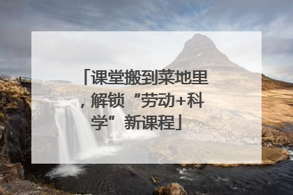 课堂搬到菜地里，解锁“劳动+科学”新课程