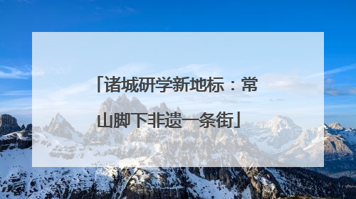 诸城研学新地标：常山脚下非遗一条街