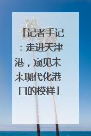 记者手记：走进天津港，窥见未来现代化港口的模样