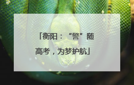 衡阳：“警”随高考，为梦护航