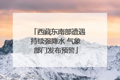 西藏东南部遭遇持续强降水 气象部门发布预警