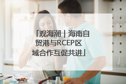观海潮｜海南自贸港与RCEP区域合作互促共进