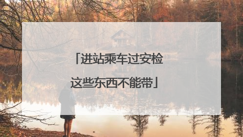 进站乘车过安检 这些东西不能带
