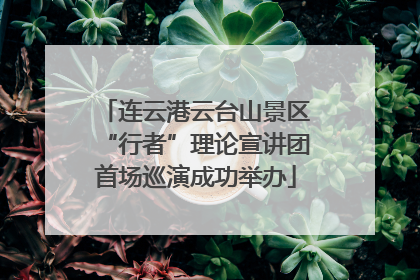连云港云台山景区“行者”理论宣讲团首场巡演成功举办