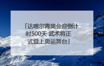 达喀尔青奥会迎倒计时500天 武术将正式登上奥运舞台