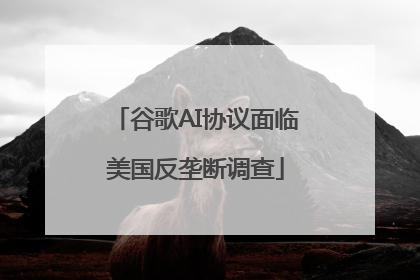 谷歌AI协议面临美国反垄断调查