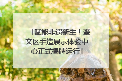 赋能非遗新生！奎文区手造展示体验中心正式揭牌运行