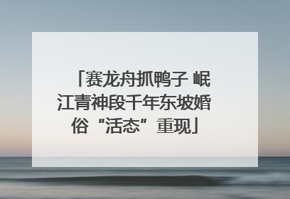 赛龙舟抓鸭子 岷江青神段千年东坡婚俗“活态”重现