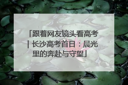 跟着网友镜头看高考｜长沙高考首日：晨光里的奔赴与守望