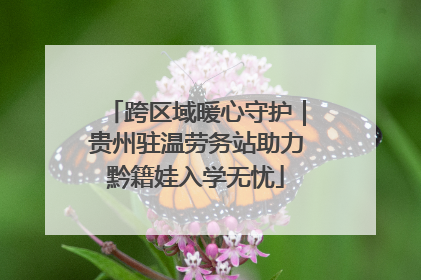 跨区域暖心守护｜贵州驻温劳务站助力黔籍娃入学无忧