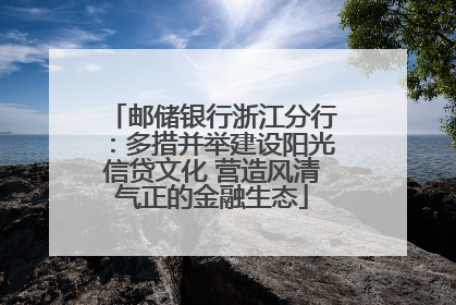 邮储银行浙江分行：多措并举建设阳光信贷文化 营造风清气正的金融生态