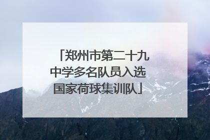 郑州市第二十九中学多名队员入选国家荷球集训队