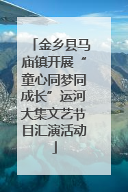 金乡县马庙镇开展“童心同梦同成长”运河大集文艺节目汇演活动