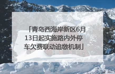 青岛西海岸新区6月13日起实施路内外停车欠费联动追缴机制