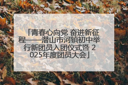 青春心向党 奋进新征程——潜山市河镇初中举行新团员入团仪式暨 2025年度团员大会
