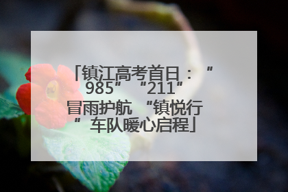 镇江高考首日：“985”“211”冒雨护航 “镇悦行”车队暖心启程