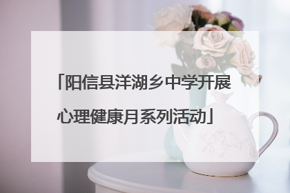 阳信县洋湖乡中学开展心理健康月系列活动