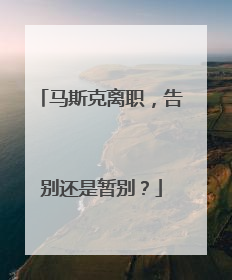 马斯克离职，告别还是暂别？