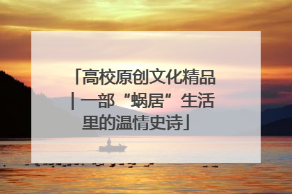 高校原创文化精品｜一部“蜗居”生活里的温情史诗
