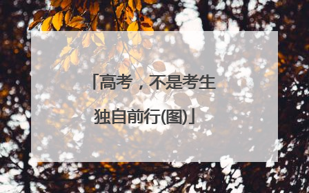 高考，不是考生独自前行(图)