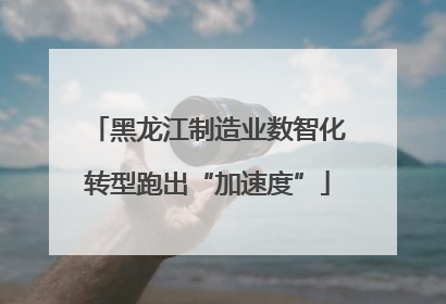 黑龙江制造业数智化转型跑出“加速度”