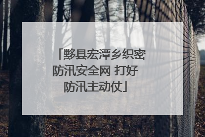 黟县宏潭乡织密防汛安全网 打好防汛主动仗