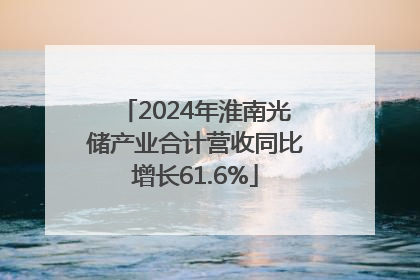 2024年淮南光储产业合计营收同比增长61.6%
